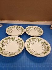 Juego de 4 cuencos de sopa florales con cáscara de huevo georgianos Homer Laughlin vintage de EE. UU. D55N5