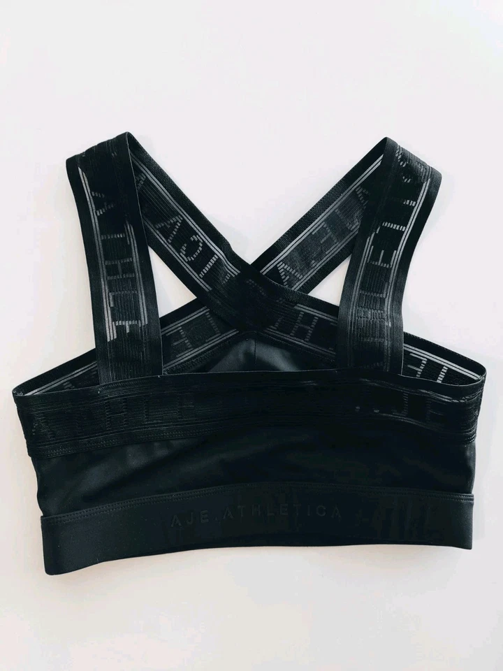 AJE Athletica черный спортивный бюстгальтер как новый йога работает тренажерный зал размер S 8 - Изображение 2 из 4