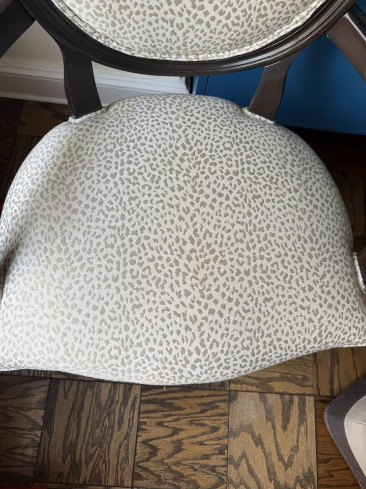 Ethan Allen Armchair Leopard Upholstered - Image 3 of 4