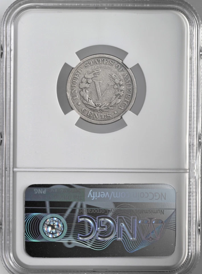 1883  5C LIBERTY V NICKEL (WITH CENTS)   NGC VG10    #8404747-016 - Image 4 of 4