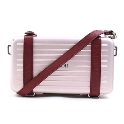 【中古品】 RIMOWA Dior バッグ 男女兼用 Auth Christian Dior x Rimowa Clutch Bag Shoulder Wallet Bag Pink