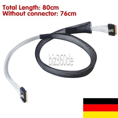 SFF-8654 8i auf SFF-8654 8i SlimSAS Kabel 80cm für Server Switches Festplatten