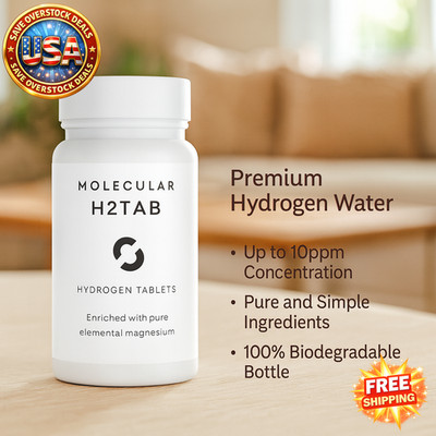 Hydrogen Tablets with Magnesium - 12 PPM - 30 Count - Antioxidant Support