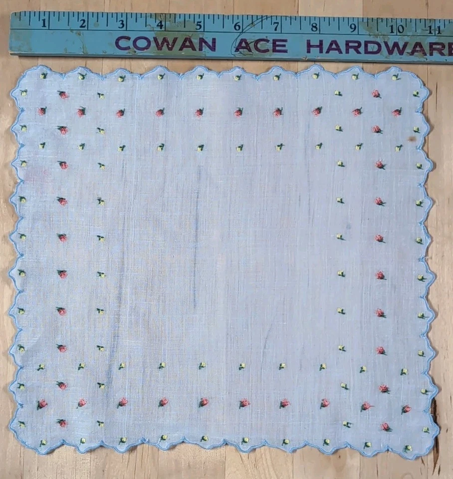 Lote De 22 Pañuelos Vintage Patrones Mixtos Y Estilos Florales, Sólidos, Lino,  Foto 2 de 4