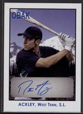 2010 Dustin Ackley Tristar OBAK Blue  Auto  RC 104/125    #A3 (F1465)