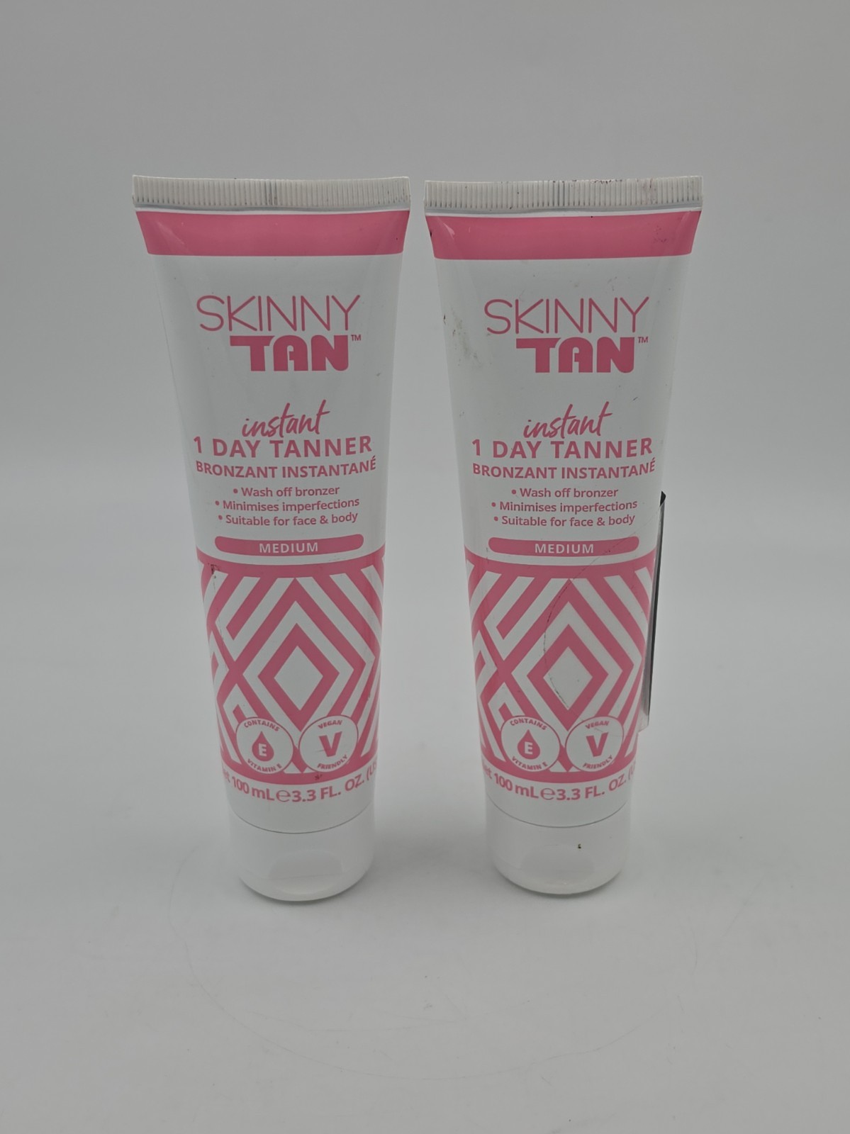 2 x Skinny Tan Instant One Day Tanner Face & Body - Wash off Bronzer 100ml - Image 10