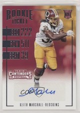 2016 Panini Contenders Rookie Ticket Keith Marshall #112 Auto pm6