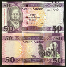 South Sudan 50 Pound 2019 Banknote World Paper Money UNC Currency Bill Note