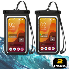Swimming Waterproof Underwater Dry Bag Pouch Clear Cell Phone Case Cover 2-PACK