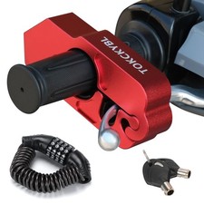 Motorcycle Lock, Heavy Duty Anti Theft Helmet, Brake and Handlebar Lock, Univ...