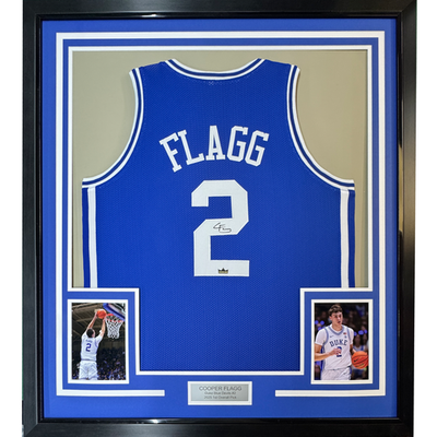 【額入り】Cooper Flagg 直筆サイン入りユニフォーム Framed Facsimile Autographed Cooper Flagg 35x39 Reprint Laser Auto