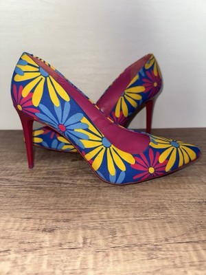 Agatha Ruiz De La Prada Daisy Floral Stiletto Heels Mod Pop Art Pumps EU 40