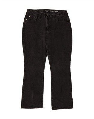 Lee Damen Riders Mid Rise Bootcut Jeans US 10 Large W32 L30 schwarz Baumwolle DD29