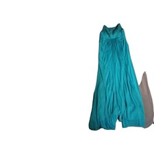 DAVIDS BRIDAL Blue Lace Bodice Sleeveless Maxi Dress, Long, Zip, Size 14