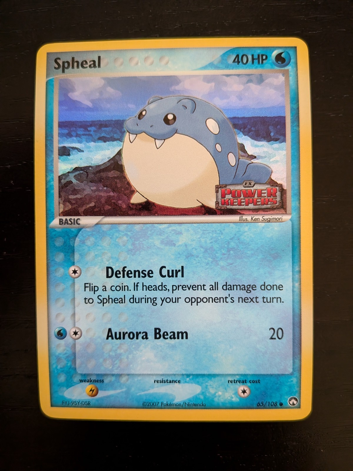 Spheal Reverse Holo Stamped 65/108 ex Power Keepers Pokemon NM