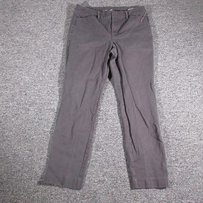 Old Navy Pixie Pants Womens 6 Gray High Rise Ankle Slim Tapered Twill Casual