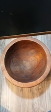 Solid Wood Handmade Bowl 12 x 7 Inches Possibly Teak