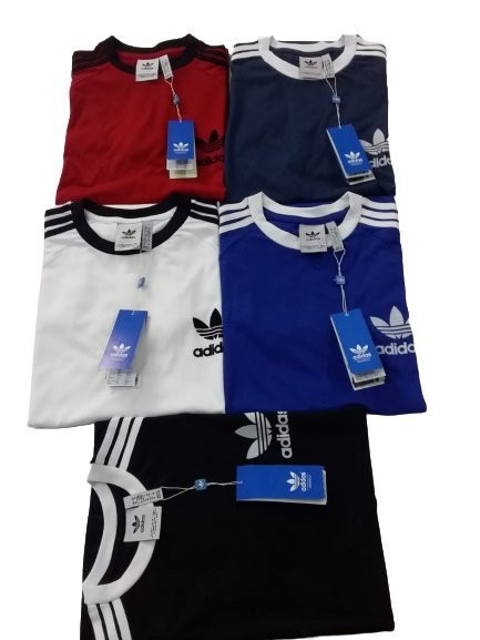 Adidas Originals California Camiseta de Hombre Trefoil Retro 3 Rayas Manga Corta 5