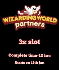 MOGO 3x FULL CARRY SLOT (12 hrs Complet) :-WIZARDING WORLD PARTNERS MONO_POLY-GO
