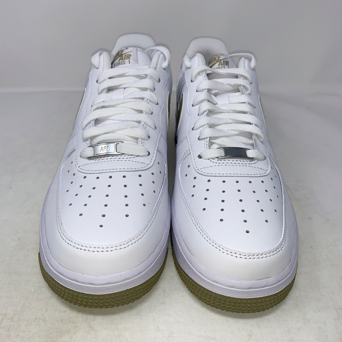 Nike Air Force 1 'Olive Green' White Sneakers, Size 11 BNIB FJ4146