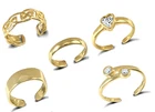 14ct Gold Toe Ring 14ct & Sterling Silver Toe Ring ALL STYLES 14ct Gold Toe Ring