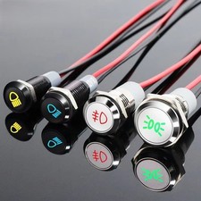 LED Indicator Light Waterproof 12V-220V Metal Pilot Lamp 8-14mm Car Boat Panel