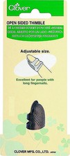 CLOVER Metal Open-Sided Thimble, Small, Gold/Black