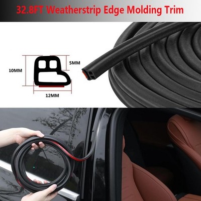 32.8FT For Jeep Door Edge Guard Molding Trim Rubber Edge Strip Seal Protector