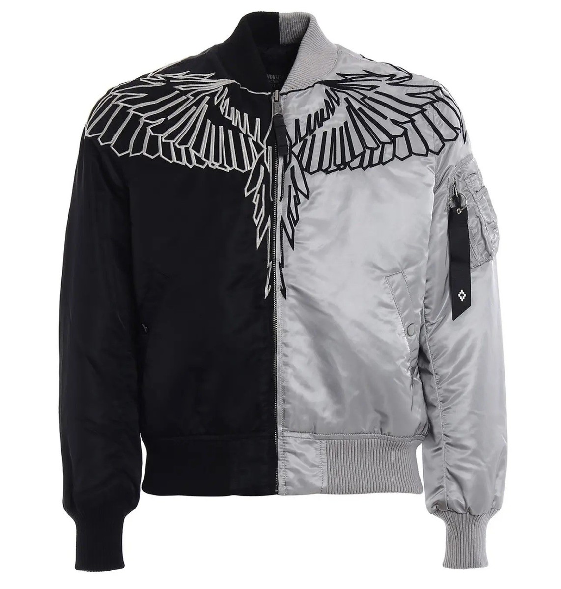 Marcelo Burlon マルセロブロン　ボンバージャケット　リバーシブル MARCELO BURLON（マルセロ バーロン） フェザー刺繍コットンストレッチ