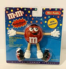 Vintage M M's Mini Radio w/Headphones Collectible Official Radio Shack AM/FM NEW