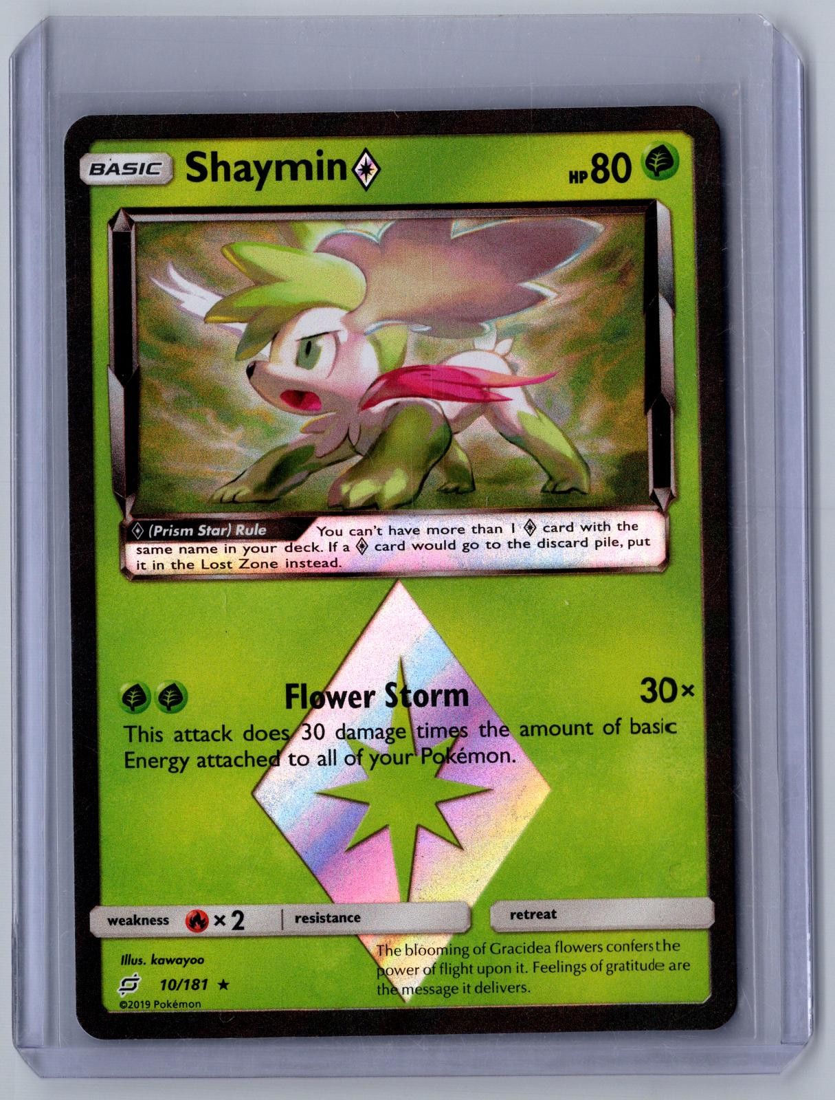 Shaymin ◇ 10/181 Prism Star Rare Team Up Pokemon Holo Near Mint