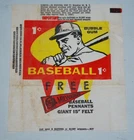 1959 Topps Baseball 1-cent bubble gum wrapper Average used condition!