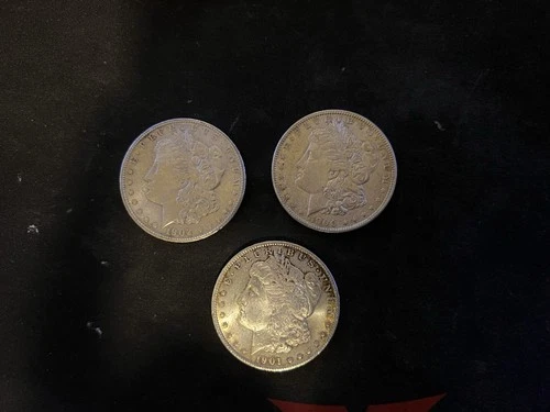 1900,1901,1902  Morgan Silver Dollars