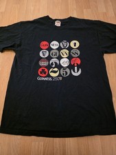 Guinness Black T-Shirt Crew Neck Size L 250 Year Celebration Print Short Sleeve