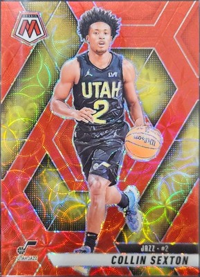 2024-25 Panini Mosaic Collin Sexton INTERNATIONAL RED SCOPE Prizm /75 Utah Jazz