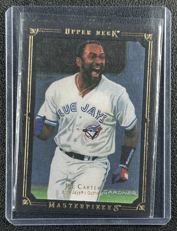 JOE CARTER 2008 UPPER DECK MASTERPIECES #120 FRAMED BLACK BLUE JAYS