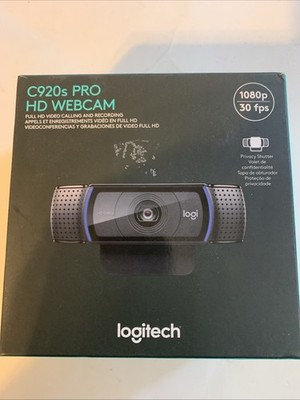 Sealed Logitech - C920s Pro 1080 Webcam with Privacy Shutter - Black Em6