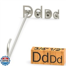 PKPKAUT 4Pcs Mini 1/2" and 3/4" Branding Irons, Alphabet Custom W