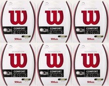 6 Sets Wilson Sensation 17 Gauge 1.25mm Tennis String Set