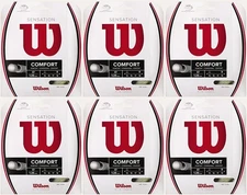 6 Sets Wilson Sensation 17 Gauge 1.25mm Tennis String Set