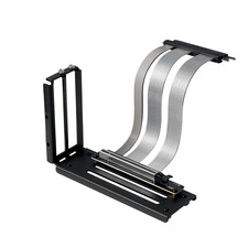 PCIE 16X 128GB/s 5.0 Riser Cable 3 Slots Vertical GPU Mount Bracket Kit Black