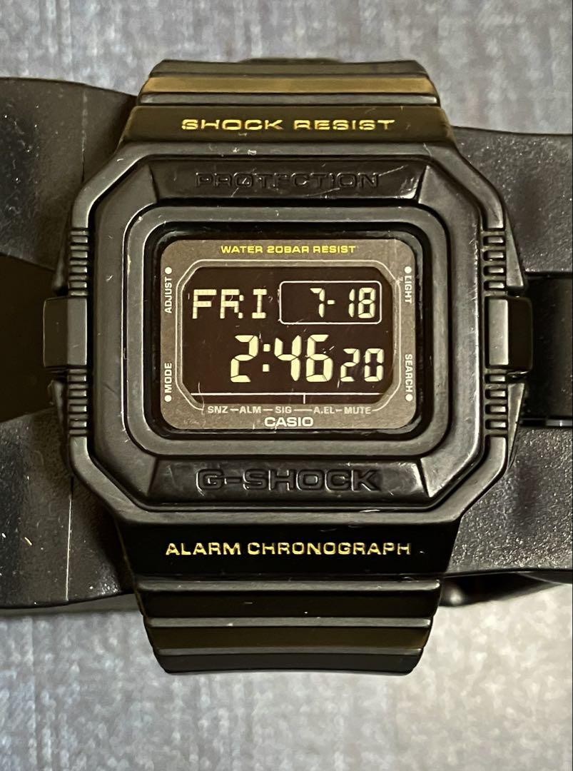 Casio G-Shock DW-D5500-1B Square Watch 46mm Case, Adjustable 20cm