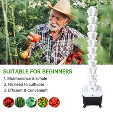 60-pot White Tower Garden Hydroponics Growing System Indoor Smart Garden system 