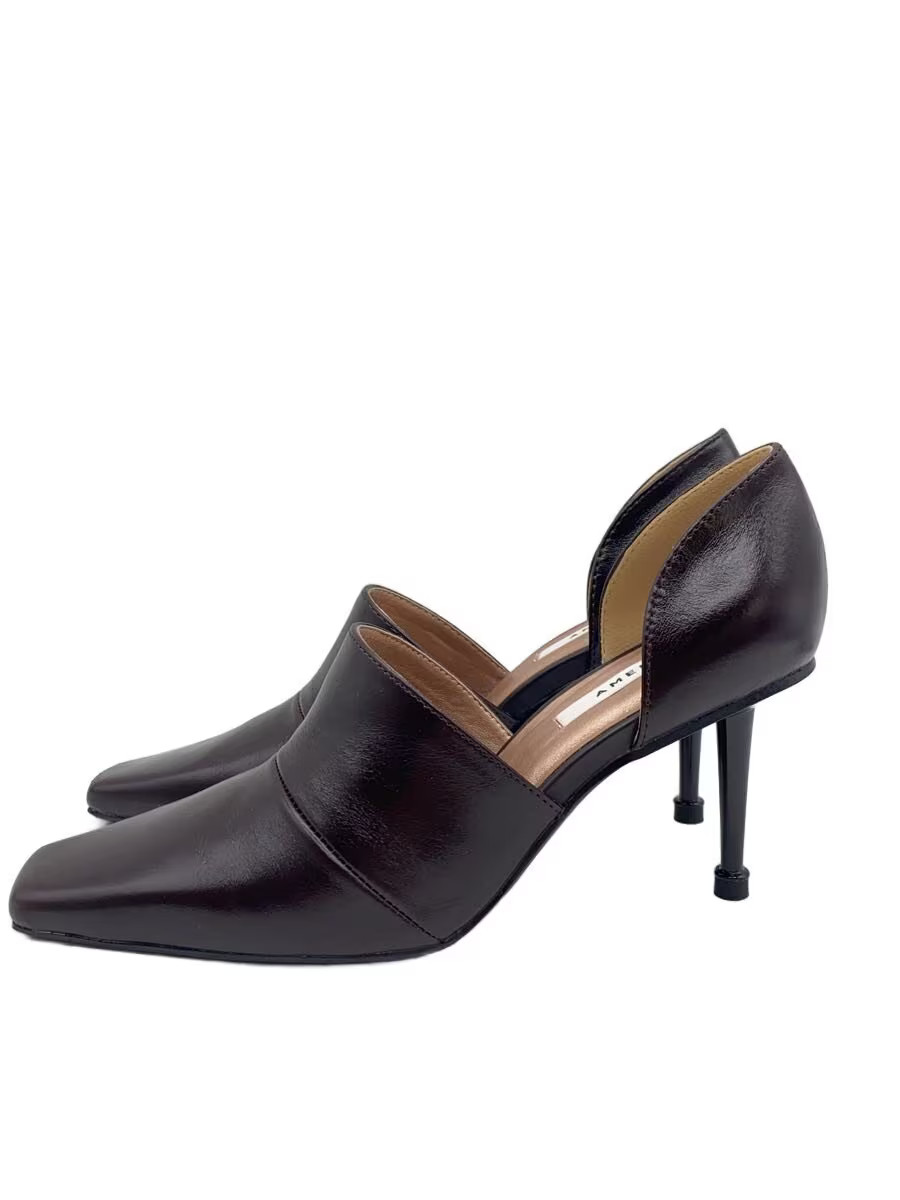 AMERI Pumps, Small, Brown, Cowhide Leather, 02021… - image 1