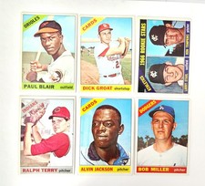 1966 Topps Baseball Card Lot featuring Dick Groat and Paul Blair Ex Condition