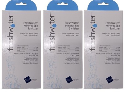 FreshWater Hot Spring Spas Ag+ Continuous Silver Ion Sanitizer 80010 -3 Pack