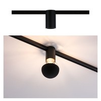 Urail Schienenspot Socket Einzelspot E27 Max. 20W Dimmbar 230V Schwarz
