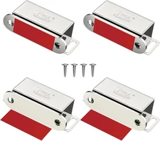 Small Door Magnet  4 Pack Magnetic Door Catches Cupboard Magnetic Closure Cabine