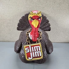 Slim Jim Gangsta Gangster Turkey Counter Top Display 12" Tall Without Black Base