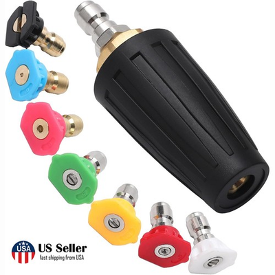 #ad #ad 4000PSI Pressure Washer Rotating Turbo Nozzle Kit Portable For Car Power Washer $16.99